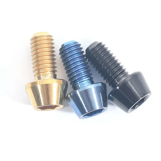Cylindrical Head Screw with Hexagon Socket DIN912 Gr5 Aerospace Titanium Bolts Rainbow